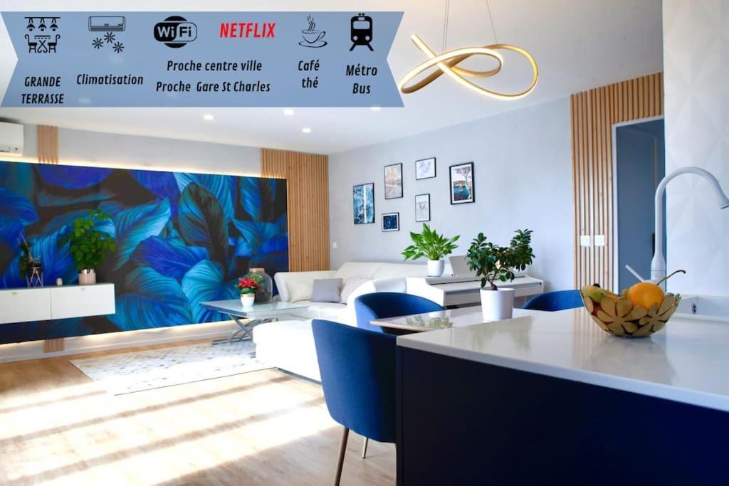 T3 Le Designer 4E-Terrasse-Climatisation & Netflix Διαμέρισμα Μασσαλία Εξωτερικό φωτογραφία